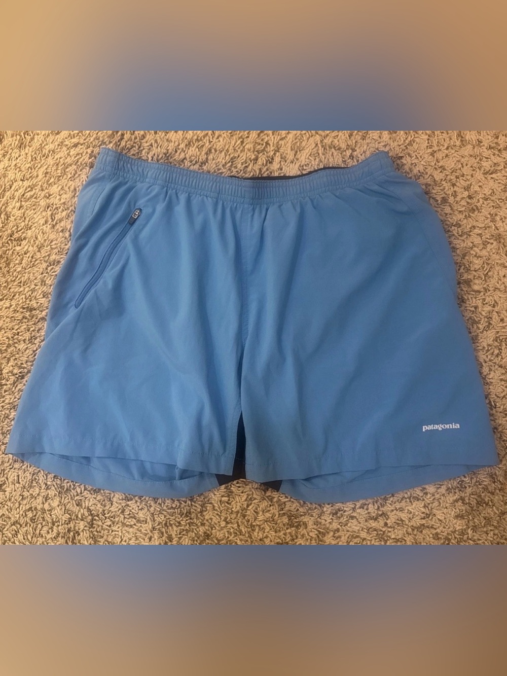 Patagonia Nine Trails Shorts 5” Women’s Blue Lined Running Size Medium